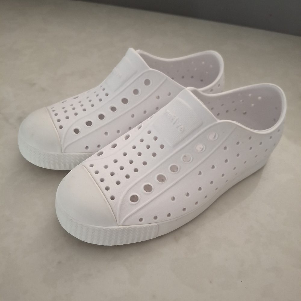 Native Jefferson Kids White Sneakers